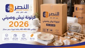 كرتونة نيش وصيني 2026 مقاس 40×40×60 بخامة قوية سعر ممتاز