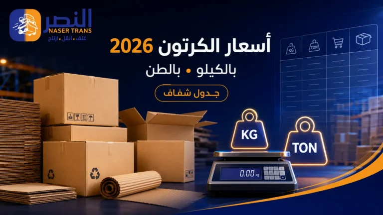 أسعار الكرتون بالكيلو والطن 2026 — الجدول الشفاف